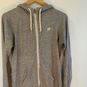 Grey Nike Zip Up Hoodie